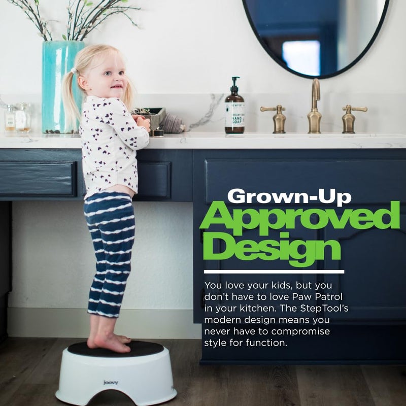 Joovy StepTool Toddler Step Stool with No-Slide Grips on Top and Bottom and Sturdy, Stackable Design, Holds Up to 300 lb. - BPA, PVC & Phthalate Free - Image 5
